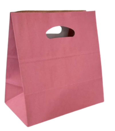300 Sacolas Kraft Alça Vazada Gg (30x20x31) - Pudim E Bolo