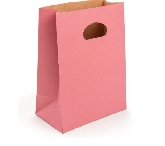300 Sacola Kraft Boca De Palhaço M22 Rosa 21x11,5x22