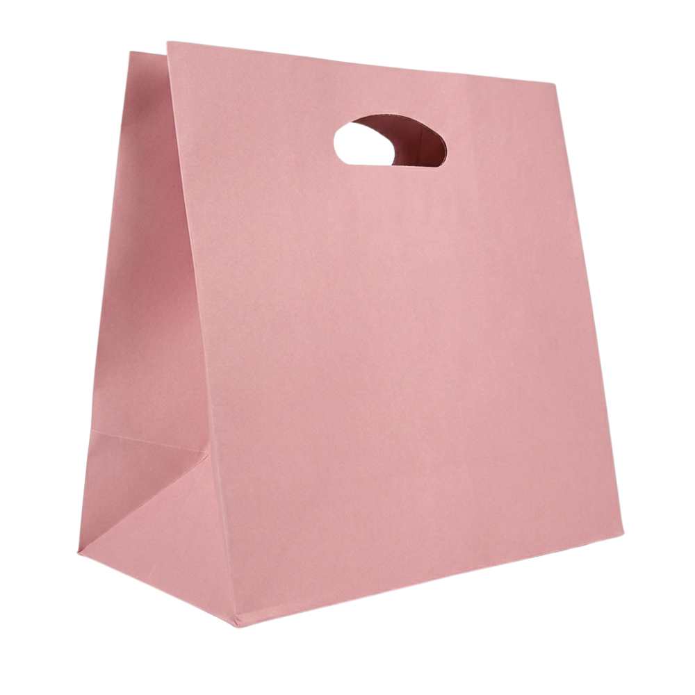 300 Sacolas Kraft Alça Vazada Gg (30x20x31) - Pudim E Bolo
