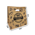 25 Sacolas Kraft Estampada 26cm de Altura - O Melhor do Bairro