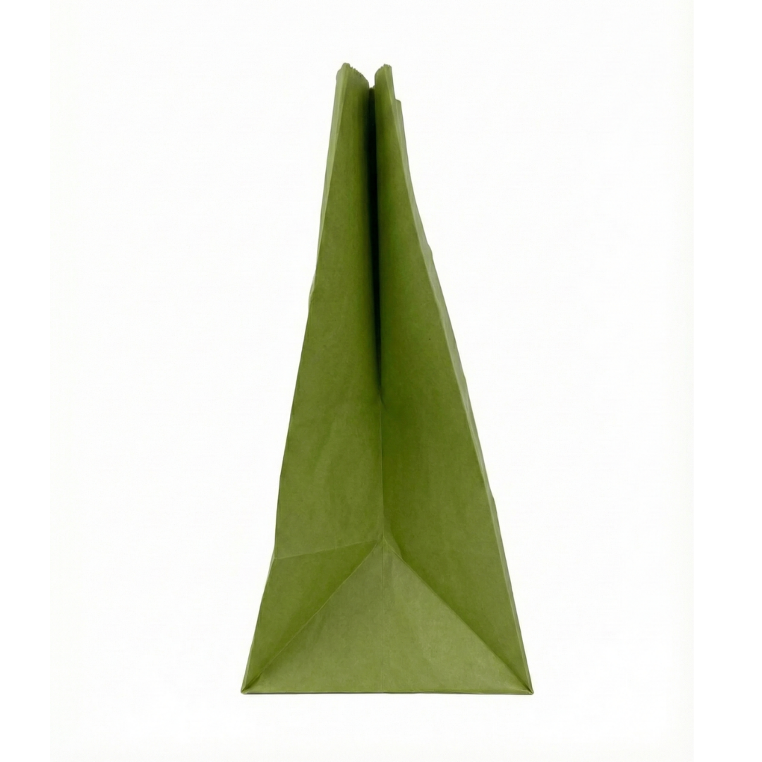25 Sacolas Kraft Verde Premium 26x14,5x24 - Sustentavel